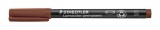Alkoholos marker, OHP, 0,4 mm, STAEDTLER Lumocolor&reg; 313 S, barna (TS3137)
