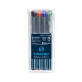 Alkoholos marker OHP 0,4mm tûhegyû Schneider Maxx 220 S 4 klf. szín