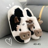 Állatfigurás házi papucs Barna bocis mintával, kényelmes viselet otthonra, méret 36-37