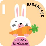 Állatok és kölykeik felrögzíthető könyv babáknak