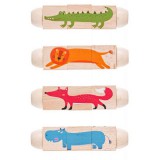 Állatos kocka kirakó fajáték - Woodyland