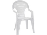 ALLIBERT BONAIRE KARTÁMASZOS MŰANYAG KERTI SZÉK, FEHÉR