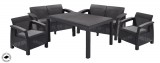 ALLIBERT CORFU FIESTA polyrattan kerti bútor garnitúra - grafit