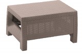 ALLIBERT CORFU MŰRATTAN KERTI ASZTAL - cappuccino - 77 cm
