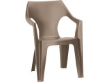 ALLIBERT DANTE KARTÁMASZOS ALACSONY TÁMLÁS MŰANYAG KERTI SZÉK, CAPPUCCINO