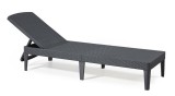ALLIBERT JAIPUR exkluzív polyrattan kerti nyugágy - grafit - 188 cm 235162