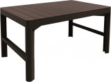 ALLIBERT LYON RATTAN állítható polyrattan kerti asztal, 72 cm - barna 233834