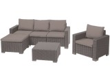 ALLIBERT  MOOREA MŰRATTAN KERTI BÚTOR SZETT - cappuccino