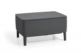 ALLIBERT SALEMO polyrattan többfunkciós kerti asztal - grafit 244102