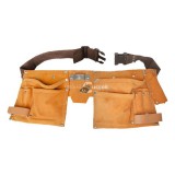 Állítható méretű sok zsebes hasított bőr szerszámtartó öv