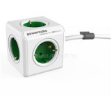 ALLOCACOC PowerCube Extended 1,5m zöld/fehér 5-ös elosztó (1300GN/DEEXPC)