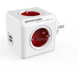 ALLOCACOC PowerCube Original USB 4-es piros USB-s hálózati elosztó (1202RD/DEOUPC)