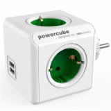 Allocacoc PowerCube Original USB hálózati elosztó fehér-zöld  (1202GN/DEOUPC)