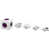 ALLOCACOC PowerCube ReWirable 5-ös lila/fehér hálózati elosztó 4 cserélhető dugóval (1800/DERW4P)