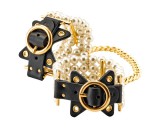 Allure - gyöngyös csuklóbilincs (fekete)