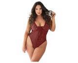 Allure - leopárdmintás body (piros)