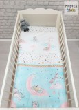 Álom póni,Türkiz- 2 Részes mintás babaágynemű szett (536/2/T)