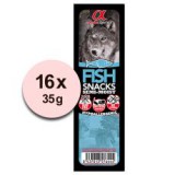 ALPHA SPIRIT Snacks kockák - halas, 16 x 35 g