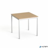 Általános asztal fémlábbal, 75x75 cm, MAYAH 'Freedom SV-37', kőris