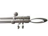 Altele Dupla függönykarnis nikkel színű, fém galéria 19 mm / 200 cm + kiegészítők YF035200D-SN