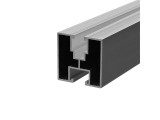 Aluminum mounting H profile 40x40mm 2.40 m silver