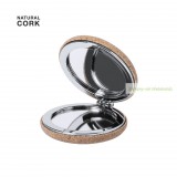 Alunax zsebtükör, nagyítós - parafa borítású, ø62×20 mm