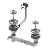 Alveus Szifon konyhai mosogatóhoz, 2 mosdóval, szintkülönbséggel