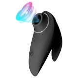 AlvUp - léghullámos csikló izgató vibrátor (fekete)