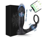 AlvUp - okos lökő prosztata vibrátor péniszgyűrűvel (fekete)