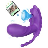 AlvUp - oks, szívó rezgő, hordható vibrátor (lila)