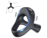 AlvUp - vibrációs pénisz- és heregyűrű (fekete)