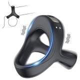 AlvUp - vibrációs pénisz- és heregyűrű (fekete)