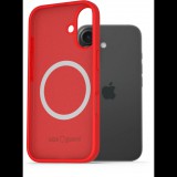 AlzaGuard iPhone 16 Silicone Case Compatible with Magsafe piros tok (AGD-PCMS23R)