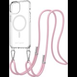 AlzaGuard Luxe Detach Lanyard Case Compatible with MagSafe for iPhone 14 rózsaszín tok (AGD-PCF000025P)