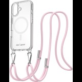 AlzaGuard Luxe Detach Lanyard Case Compatible with MagSafe for iPhone 16 AlzaGuard Luxe Detach Lanyard Case Compatible with MagSafe for iPhone 16 rózsaszín tok (AGD-PCF000017P)