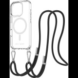 AlzaGuard Luxe Detach Lanyard Case Compatible with MagSafe for iPhone 16 Pro fekete tok (AGD-PCF000022B)