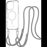 AlzaGuard Luxe Detach Lanyard Case Compatible with MagSafe for iPhone 16 Pro szürke tok (AGD-PCF000022Y)