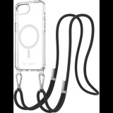 AlzaGuard Luxe Detach Lanyard Case Compatible with MagSafe for iPhone 16e fekete tok (AGD-PCF000021B)