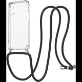 AlzaGuard Luxe Lanyard Case iPhone 12 Mini fekete tok (AGD-PCL001B)