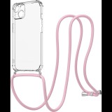 AlzaGuard Luxe Lanyard Case iPhone 14 rózsaszín tok (AGD-PCL005P)