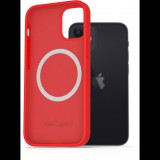 AlzaGuard Silicone Case Compatible with Magsafe iPhone 12 Mini piros tok (AGD-PCMS13R)