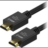 AlzaPower AluCore Premium HDMI 2.0 High Speed 4K, 5m - fekete (APW-CBHDP250B)
