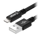 AlzaPower AluCore USB-A to Lightning MFi (C189) 0.5m, fekete (APW-CBMFI18900B)