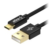 AlzaPower AluCore USB-A to Micro USB 2m, fekete (APW-CBMU0072B)