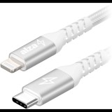 AlzaPower AluCore USB-C to Lightning MFi 0,5m, ezüst (APW-CBMFI94005S)
