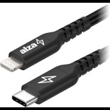 AlzaPower AluCore USB-C to Lightning MFi 0,5m, fekete (APW-CBMFI94005B)
