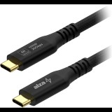 AlzaPower AluCore USB-C to USB-C 3.2 Gen 2 100W 20Gbps, 1,5 m, fekete (APW-CBTC3515B)