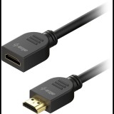 AlzaPower Core HDMI 1.4 High Speed Extension 4K 3m - fekete (APW-CBHDE14S030B)