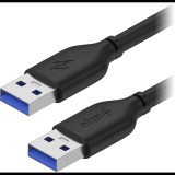 AlzaPower Core USB-A to USB-A 3.2 Gen 1 3m, fekete (APW-CBAMAM330B)