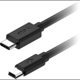 AlzaPower Core USB-C to Mini USB 2.0 2A 0.5m, fekete (APW-CBTCMI01)